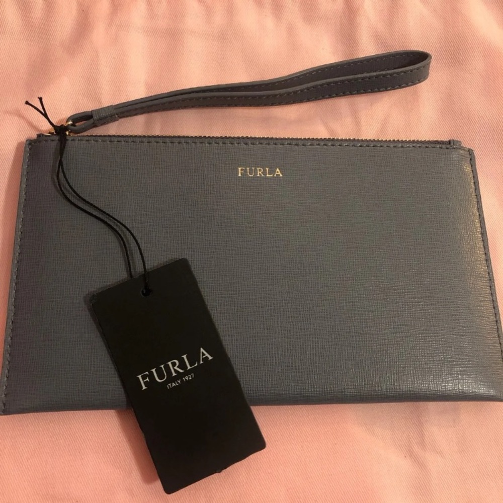 NWT Matte blue furla wristlet